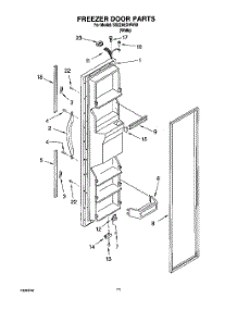 07 - Freezer Door parts for Whirlpool Refrigerator SS22AEXHW00 from AppliancePartsPros.com