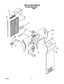 10 - Air Flow parts for Whirlpool Refrigerator SS22AEXHW00 from AppliancePartsPros.com