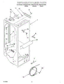 02 - Refrigerator Liner parts for Whirlpool Refrigerator GD5SHAXKB00 from AppliancePartsPros.com
