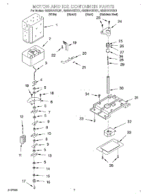05 - Motor And Ice Container parts for Whirlpool Refrigerator GS6SHAXKS01 from AppliancePartsPros.com