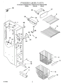 04 - Freezer Liner parts for Whirlpool Refrigerator GD5SHAXKQ00 from AppliancePartsPros.com