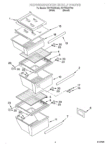 03 - Refrigerator Shelf parts for Whirlpool Refrigerator ED7FHGXKQ00 from AppliancePartsPros.com