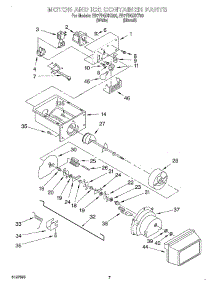 05 - Motor And Ice Container parts for Whirlpool Refrigerator ED7FHGXKQ00 from AppliancePartsPros.com