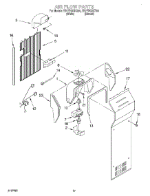 10 - Air Flow parts for Whirlpool Refrigerator ED7FHGXKQ00 from AppliancePartsPros.com