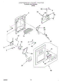09 - Dispenser Front parts for Whirlpool Refrigerator 3XART732GW00 from AppliancePartsPros.com