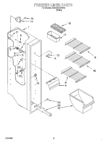04 - Freezer Liner parts for Whirlpool Refrigerator 6ED22PKXFW03 from AppliancePartsPros.com