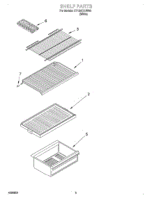 06 - Shelf parts for Whirlpool Refrigerator CT12NCXJW00 from AppliancePartsPros.com