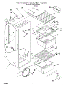 02 - Refrigerator Liner parts for Whirlpool Refrigerator 3XART710GW00 from AppliancePartsPros.com