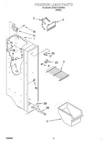 03 - Freezer Liner parts for Whirlpool Refrigerator 3XART710GW00 from AppliancePartsPros.com