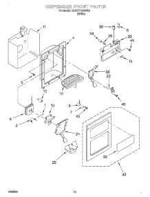 07 - Dispenser Front parts for Whirlpool Refrigerator 3XART710GW00 from AppliancePartsPros.com