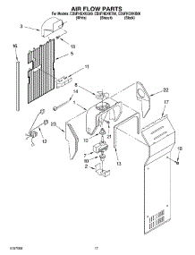 10 - Air Flow parts for Whirlpool Refrigerator ED5FHGXKT00 from AppliancePartsPros.com