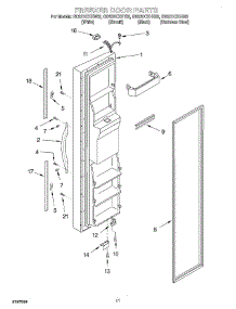 08 - Freezer Door parts for Whirlpool Refrigerator GD22DCXHB02 from AppliancePartsPros.com