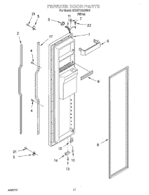 08 - Freezer Door parts for Whirlpool Refrigerator 3XART732GW01 from AppliancePartsPros.com