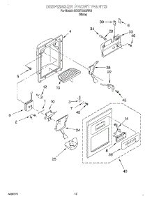 09 - Dispenser Front parts for Whirlpool Refrigerator 3XART732GW01 from AppliancePartsPros.com