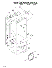 02 - Refrigerator Liner parts for Whirlpool Refrigerator ED5FHGXKB00 from AppliancePartsPros.com