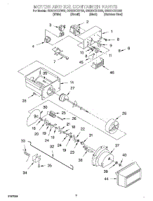 06 - Motor And Ice Container parts for Whirlpool Refrigerator GD22DCXHW02 from AppliancePartsPros.com