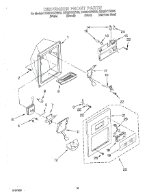 09 - Dispenser Front parts for Whirlpool Refrigerator GD22DCXHW02 from AppliancePartsPros.com