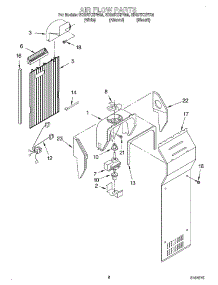 04 - Air Flow parts for Whirlpool Refrigerator ED20TKXFW05 from AppliancePartsPros.com