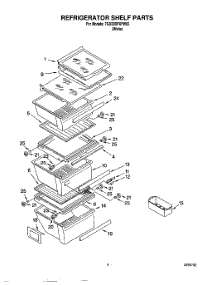 03 - Refrigerator Shelf parts for Whirlpool Refrigerator 7GD22DFXFW02 from AppliancePartsPros.com