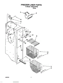 04 - Freezer Liner parts for Whirlpool Refrigerator 7GD22DFXFW02 from AppliancePartsPros.com