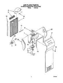 04 - Air Flow parts for Whirlpool Refrigerator 8ED20TKXFN02 from AppliancePartsPros.com