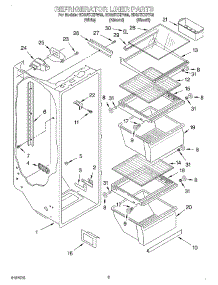 02 - Refrigerator Liner parts for Whirlpool Refrigerator ED20TKXFN05 from AppliancePartsPros.com