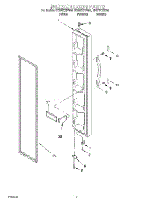 05 - Freezer Door parts for Whirlpool Refrigerator ED20TKXFN05 from AppliancePartsPros.com