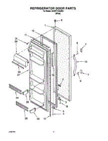 05 - Refrigerator Door parts for Whirlpool Refrigerator 3XART710GW01 from AppliancePartsPros.com