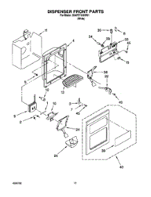 07 - Dispenser Front parts for Whirlpool Refrigerator 3XART710GW01 from AppliancePartsPros.com