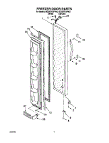 05 - Freezer Door parts for Whirlpool Refrigerator 8ED20TKXFN02 from AppliancePartsPros.com