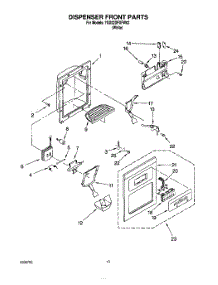 09 - Dispenser Front parts for Whirlpool Refrigerator 7GD22DFXFW02 from AppliancePartsPros.com