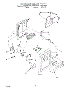 08 - Dispenser Front parts for Whirlpool Refrigerator ED22UEXHT02 from AppliancePartsPros.com