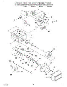 06 - Motor And Ice Container parts for Whirlpool Refrigerator ED22QFXHW03 from AppliancePartsPros.com
