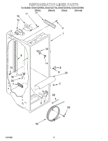 02 - Refrigerator Liner parts for Whirlpool Refrigerator ED22CQXHB03 from AppliancePartsPros.com