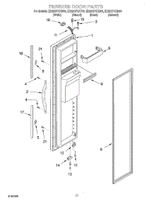 08 - Freezer Door parts for Whirlpool Refrigerator ED22QFXHB03 from AppliancePartsPros.com