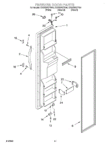 08 - Freezer Door parts for Whirlpool Refrigerator ED22GWXFT04 from AppliancePartsPros.com