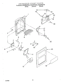09 - Dispenser Front parts for Whirlpool Refrigerator ED22GWXFT04 from AppliancePartsPros.com