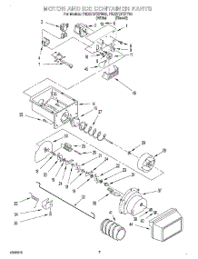 05 - Motor And Ice Container parts for Whirlpool Refrigerator 7GD27DFXFT00 from AppliancePartsPros.com