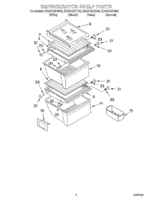 03 - Refrigerator Shelf parts for Whirlpool Refrigerator ED22CQXHT03 from AppliancePartsPros.com