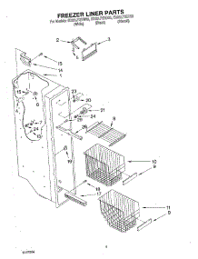 04 - Freezer Liner parts for Whirlpool Refrigerator ED22LFXHW03 from AppliancePartsPros.com