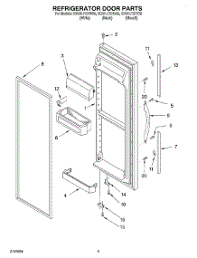 07 - Refrigerator Door parts for Whirlpool Refrigerator ED22LFXHW03 from AppliancePartsPros.com