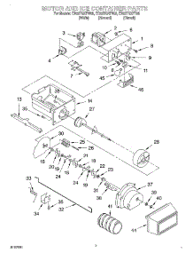 05 - Motor And Ice Container parts for Whirlpool Refrigerator ED20TQXFW05 from AppliancePartsPros.com