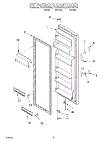 06 - Refrigerator Door parts for Whirlpool Refrigerator ED20TQXFW05 from AppliancePartsPros.com