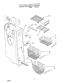 04 - Freezer Liner parts for Whirlpool Refrigerator 7GD27DFXFW00 from AppliancePartsPros.com