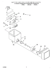 06 - Motor And Ice Container parts for Whirlpool Refrigerator ED22GWXFN04 from AppliancePartsPros.com