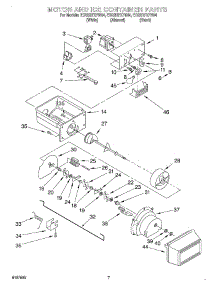 06 - Motor And Ice Container parts for Whirlpool Refrigerator ED22RFXFB04 from AppliancePartsPros.com