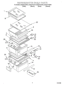 03 - Refrigerator Shelf parts for Whirlpool Refrigerator ED22QFXHN03 from AppliancePartsPros.com