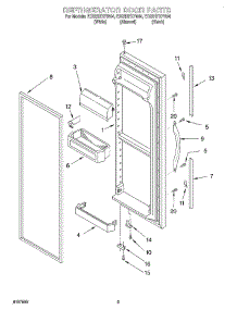 07 - Refrigerator Door parts for Whirlpool Refrigerator ED22RFXFN04 from AppliancePartsPros.com