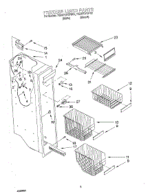 04 - Freezer Liner parts for Whirlpool Refrigerator 7GD27DFXFT01 from AppliancePartsPros.com