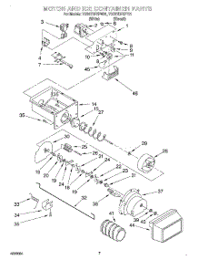05 - Motor And Ice Container parts for Whirlpool Refrigerator 7GD27DFXFT01 from AppliancePartsPros.com